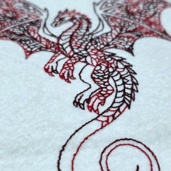 Mystical Dragon Line Art
