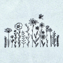 Nature Scene Line Art