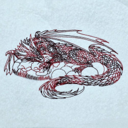 Nurturing Dragon Line Art