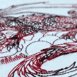 Nurturing Dragon Line Art