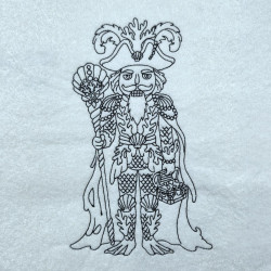 Ocean Pirate Nutcracker Line Art