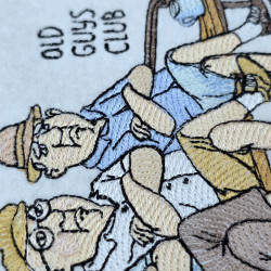 Old Friends Sitting Together On Bench