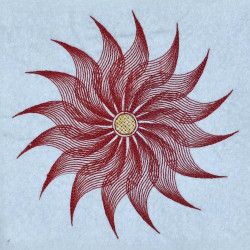 Orange Blending Spiral Flower