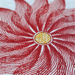 Orange Blending Spiral Flower