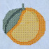 Orange With Leaf Pixel Art