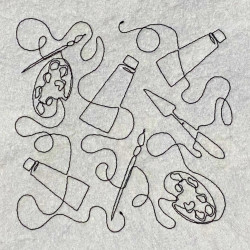 Paint And Brushes Quilting Pattern