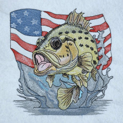 Patriotic Bass Fish