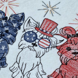 Patriotic Dogs Celebrating Independence Day