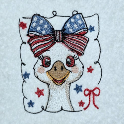 Patriotic Duck With Bow