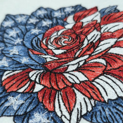 Patriotic Rose Bloom