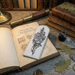 Pefectly Mis Aligned Rosey Sword ITH Bookmark