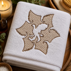 Phoenix Winged Circle Embossed