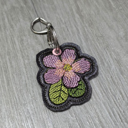 Pink Flower Key Fob