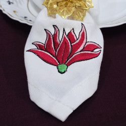 Pink Heliconia Bloom Napkin Corner