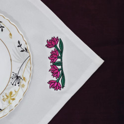 Pink Wildflower Napkin Corner