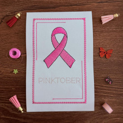 Pinktober Awareness Ribbon Cardstock