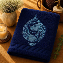 Pisces Zodiac Embossed