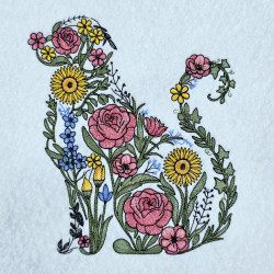 Playful Floral Dog