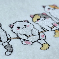 Playful Hanging Kittens