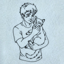 Playtime With Cat Line Art