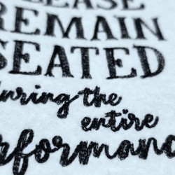 Please Remain Seated Quote
