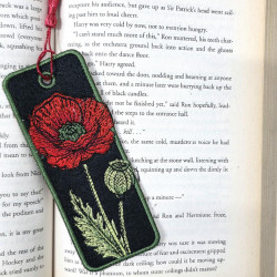 Poppy Flower ITH Bookmark