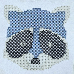 Raccoon Face Pixel Art