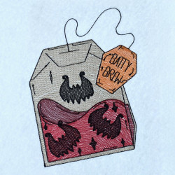 Red Batty Brew Halloween Tea Bag