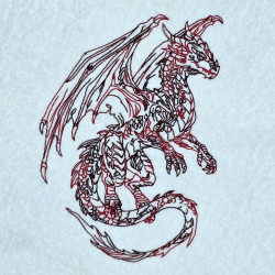 Regal Dragon Line Art