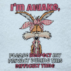 Respect My Privacy Morning Coyote Quote - Free with $15 Purchase