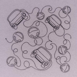 Retro Car Quilting Pattern