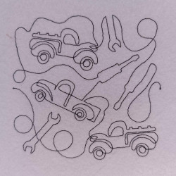 Retro Truck Quilting Pattern