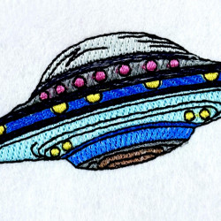 Retro UFO Flying Saucer