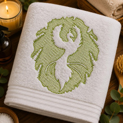 Rising Crest Phoenix Embossed