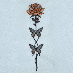 Rose And Butterfly Embrace