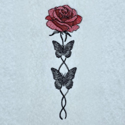 Rose And Butterfly Harmony