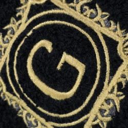 Round Ornamental Monogram Raised Stitch Letter G