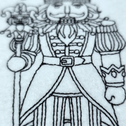Royal Harlequin Nutcracker King Line Art