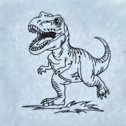 Running Dinosaur Line Art