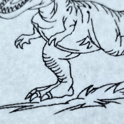 Running Dinosaur Line Art