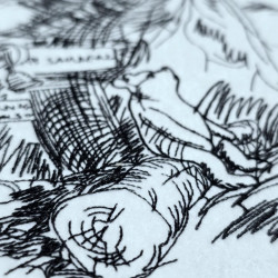 Rustic Woodland Honey Bear Line Art