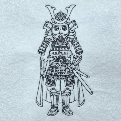 Samurai Warrior Nutcracker Line Art