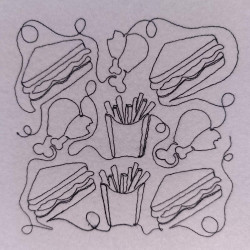 Sandwich Fries Quilting Pattern