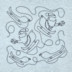 Santa Sleigh Quilting Pattern
