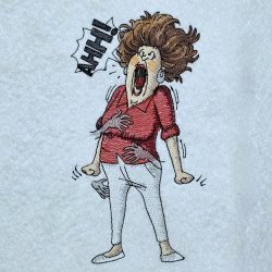 Screaming Scared Woman