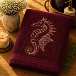 Seahorse Outline Embossed