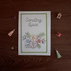 Sending Love Floral Cardstock
