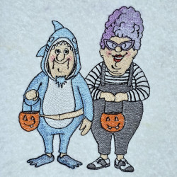 Shark Costume Couple Halloween Fun