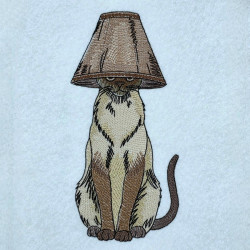 Siamese Cat Wearing A Lampshade