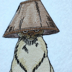 Siamese Cat Wearing A Lampshade